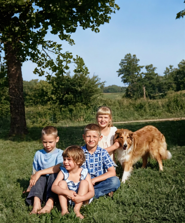 Family & Dog Photo Restoration after