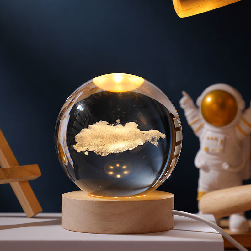 Universe Luminous Crystal Ball | Night Light | Desktop | Bedroom | Decoration | Couple , Girlfriends , Students , Gift | Birthday Gift