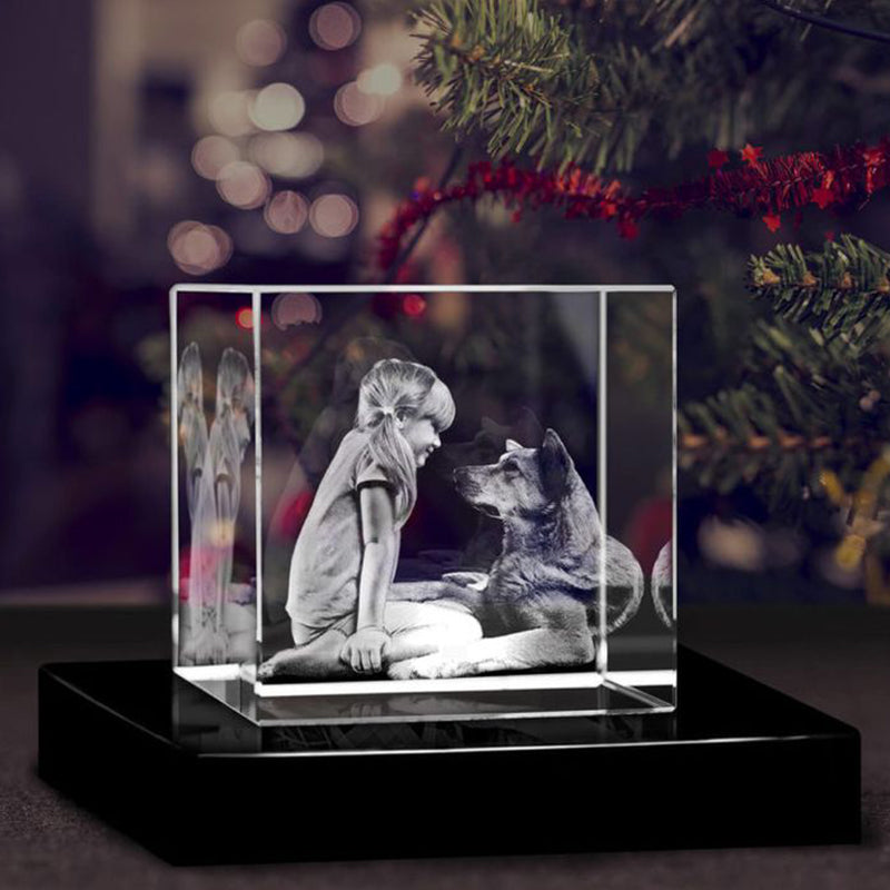 Pet Crystal Inside Carving Creative Gift | Photo Custom | Decorative Lamp | Birthday Gift | Living Room | Bedroom