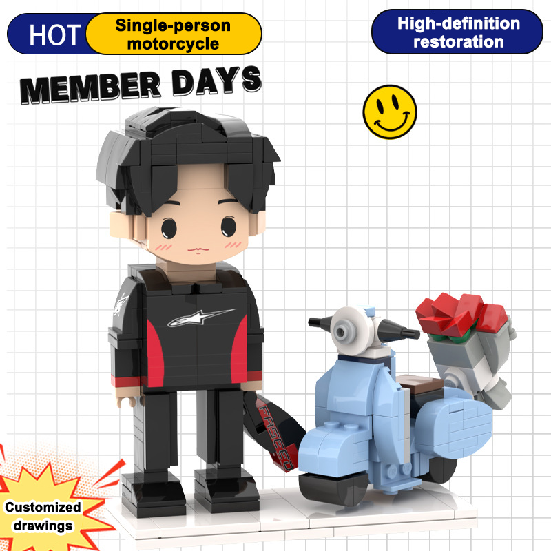 Photo Block 3D Figurine | LEGO style DIY | 3D Assembly Figurine | Couple | Valentine's Day | Gift Birthday