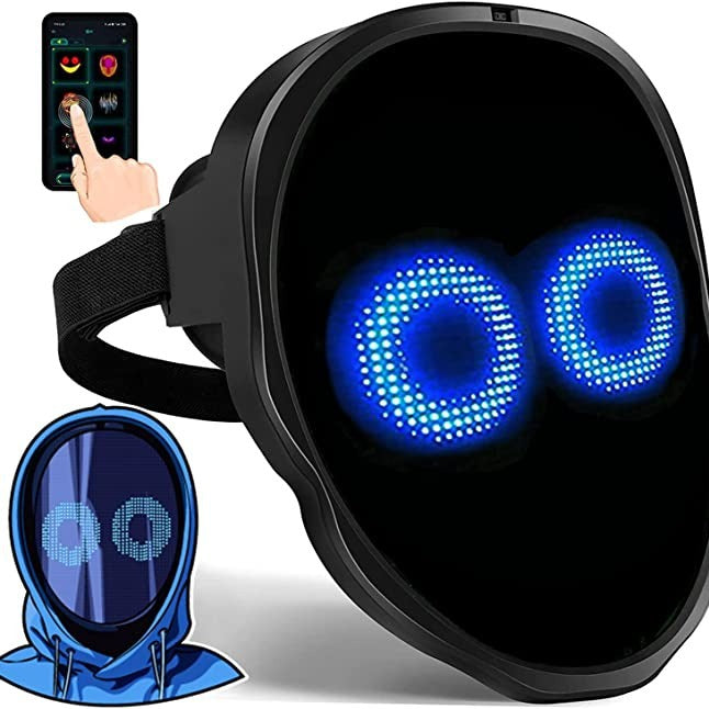 LED gesture sensing face changing luminous mask APP custom Bluetooth shining mask | LumiMemoX