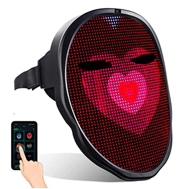 LED gesture sensing face changing luminous mask APP custom Bluetooth shining mask | LumiMemoX