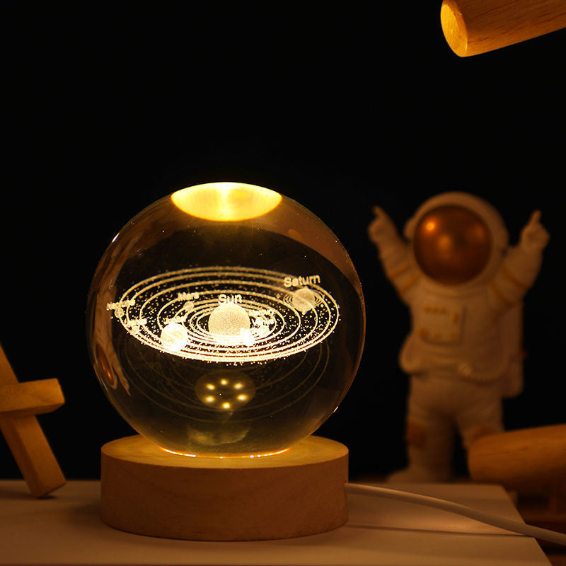 Universe Luminous Crystal Ball | Night Light | Desktop | Bedroom | Decoration | Couple , Girlfriends , Students , Gift | Birthday Gift