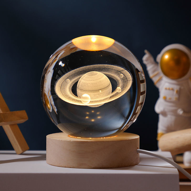 Universe Luminous Crystal Ball | Night Light | Desktop | Bedroom | Decoration | Couple , Girlfriends , Students , Gift | Birthday Gift