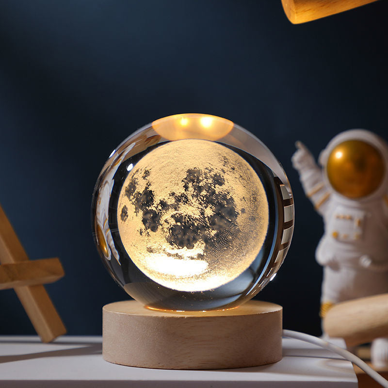 Universe Luminous Crystal Ball | Night Light | Desktop | Bedroom | Decoration | Couple , Girlfriends , Students , Gift | Birthday Gift