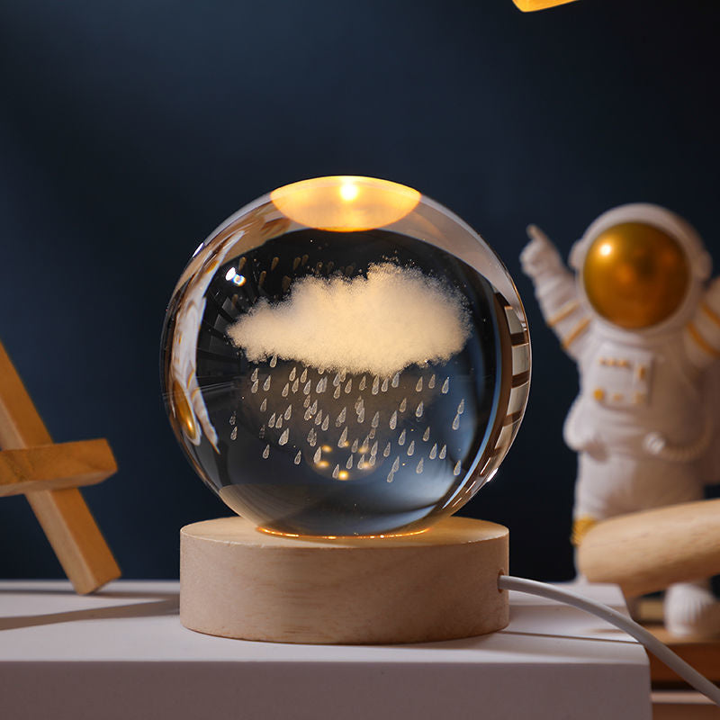 Universe Luminous Crystal Ball | Night Light | Desktop | Bedroom | Decoration | Couple , Girlfriends , Students , Gift | Birthday Gift