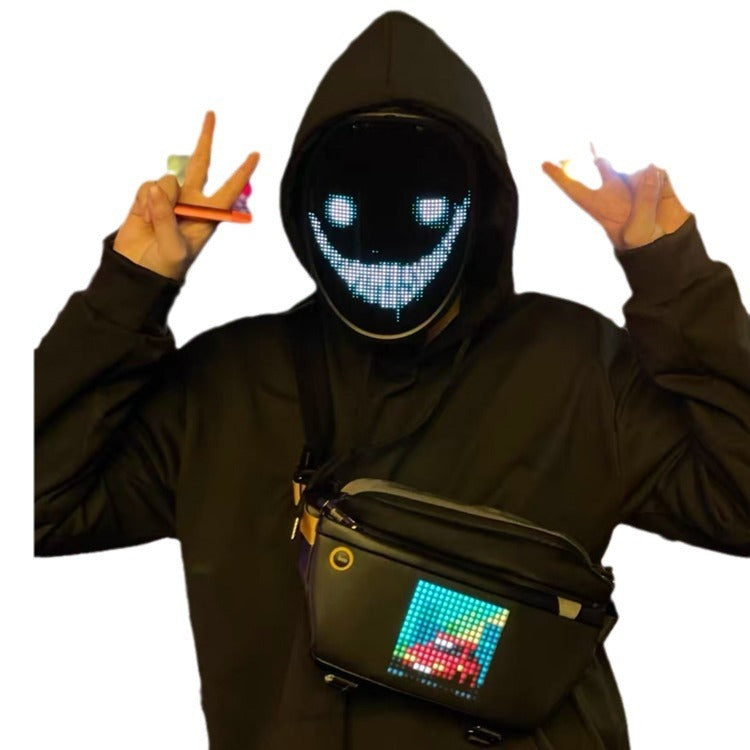 LED gesture sensing face changing luminous mask APP custom Bluetooth shining mask | LumiMemoX