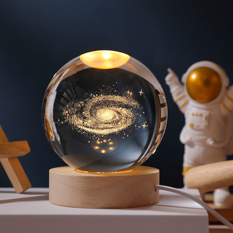 Universe Luminous Crystal Ball | Night Light | Desktop | Bedroom | Decoration | Couple , Girlfriends , Students , Gift | Birthday Gift