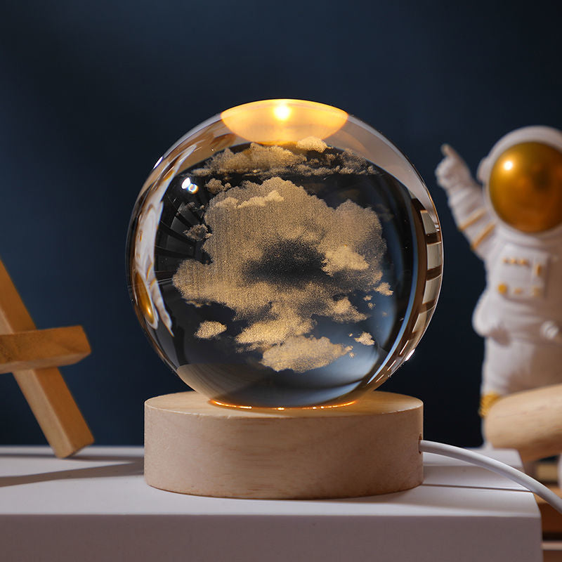 Universe Luminous Crystal Ball | Night Light | Desktop | Bedroom | Decoration | Couple , Girlfriends , Students , Gift | Birthday Gift