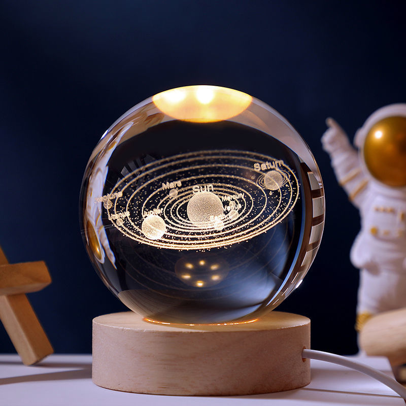 Universe Luminous Crystal Ball | Night Light | Desktop | Bedroom | Decoration | Couple , Girlfriends , Students , Gift | Birthday Gift