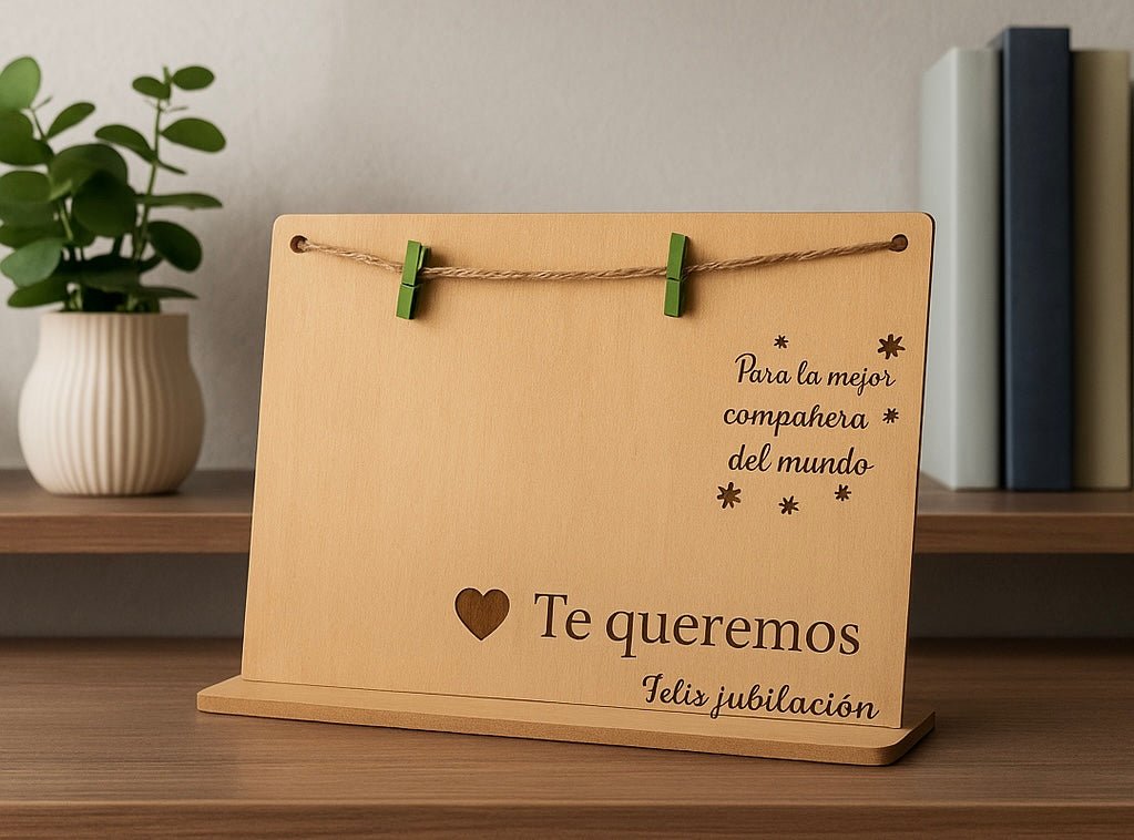 Personalised Wooden Photo Frame with String