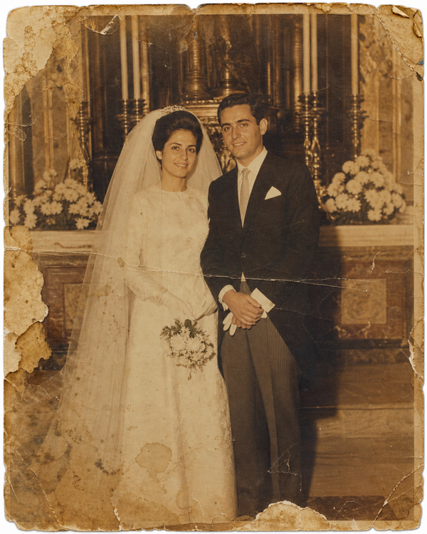 Wedding photo restoration before